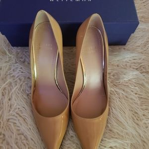 Stewart Weitzman Nude patent leather heels